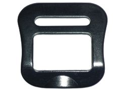 Schwarze Double-Back-Schnalle AR022-1 aus Aluminium