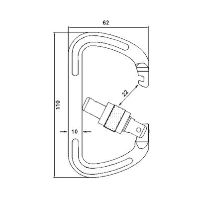 Mosquetón twist-lock 321 de acero, segunda vista