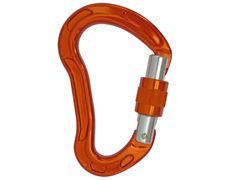 Orangefarbener Karabiner A12222KSG aus Aluminium 7075 mit Schraubverschluss
