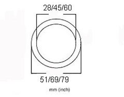 O-Ring A4073, Maßzeichnung, Innenmaße 28/45/60 mm