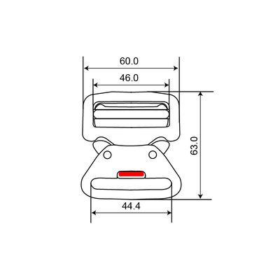 A836R buckle dimension drawing
