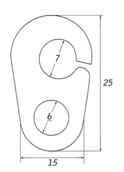 Plano de dimensiones del gancho rápido PA-670