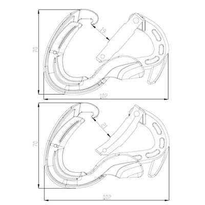 Karabiner A780WR, Maßzeichnung, zwei Ansichten