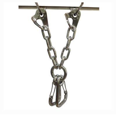 Anclaje de cadena SS735-2H de acero inoxidable con dos chapas y ganchos