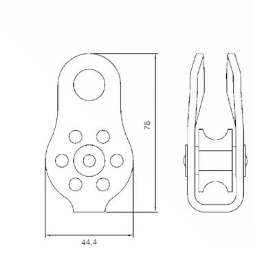 Plano de dimensiones de la polea H0703SS