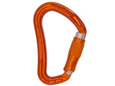 Mousqueton A12225KTL orange en aluminium 7075 avec virole twist-lock orange