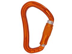 A12225KTL orange 7075 aluminium carabiner with orange twist-lock sleeve