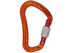 Orangefarbener Karabiner A12224KSG aus Aluminium 7075 mit Schraubverschluss