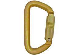 2200TL D-shape galvanised steel twist-lock carabiner