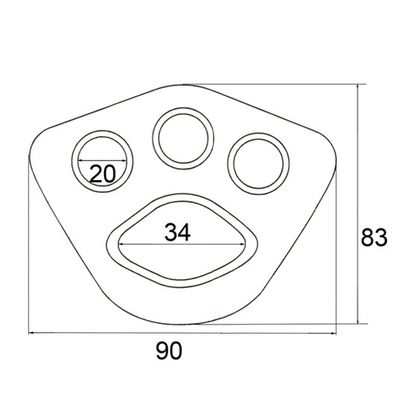 B002 anchor plate dimension drawing
