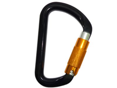 Schwarzer Triple-Lock-Karabiner A12117KTL-3 aus Aluminium