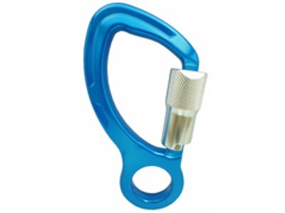 Mousqueton ANSI A301KTL bleu clair en aluminium avec œil intégré
