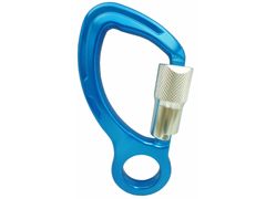 Hellblauer ANSI-Karabiner A301KTL aus Aluminium mit integrierter Öse