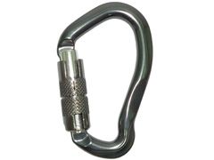 Grauer Aluminiumkarabiner B212K mit automatischer Verriegelung