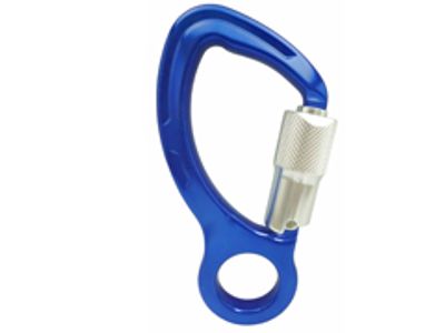 Mousqueton ANSI A301KTL-3 bleu en aluminium avec œil intégré
