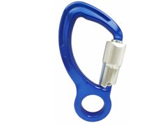 Mosquetón ANSI A301KTL-3 de aluminio azul con ojo integrado