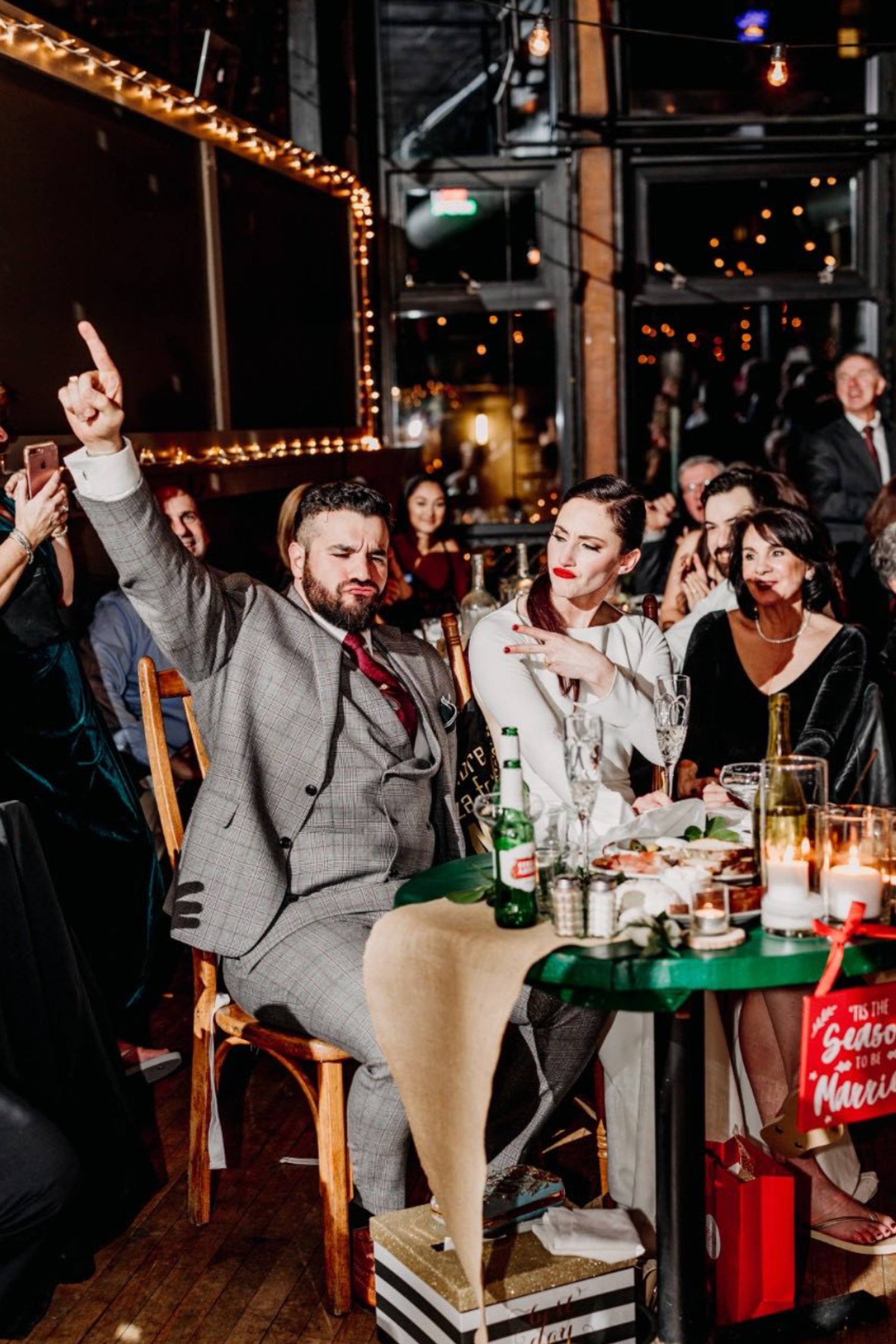 Photo of wedding couple on main floor