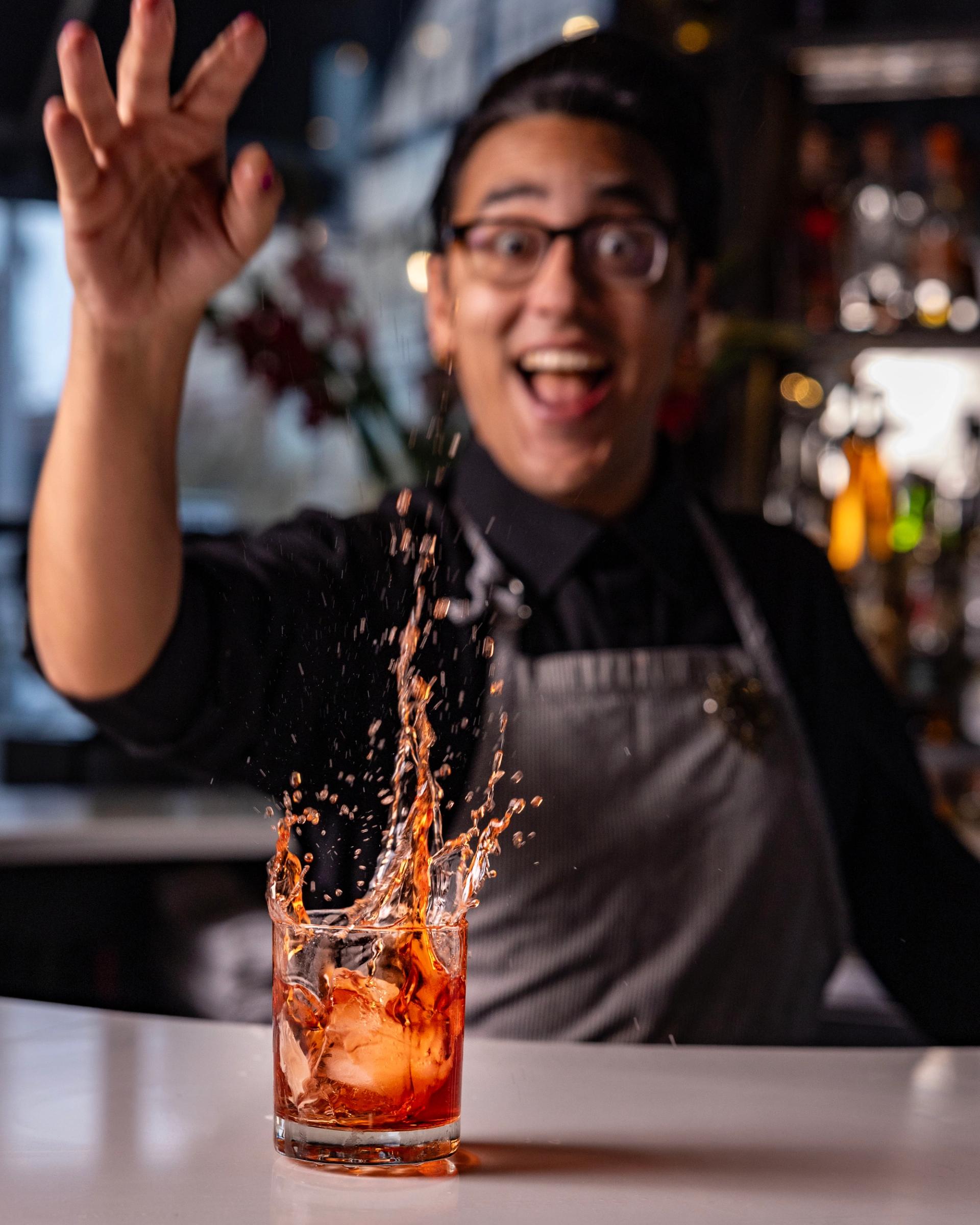Picture of Herbie preparing a cocktail