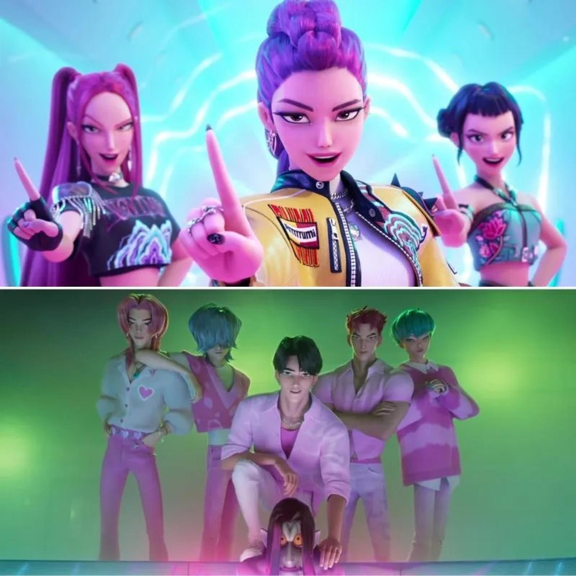 Image of Animated K-Pop groups