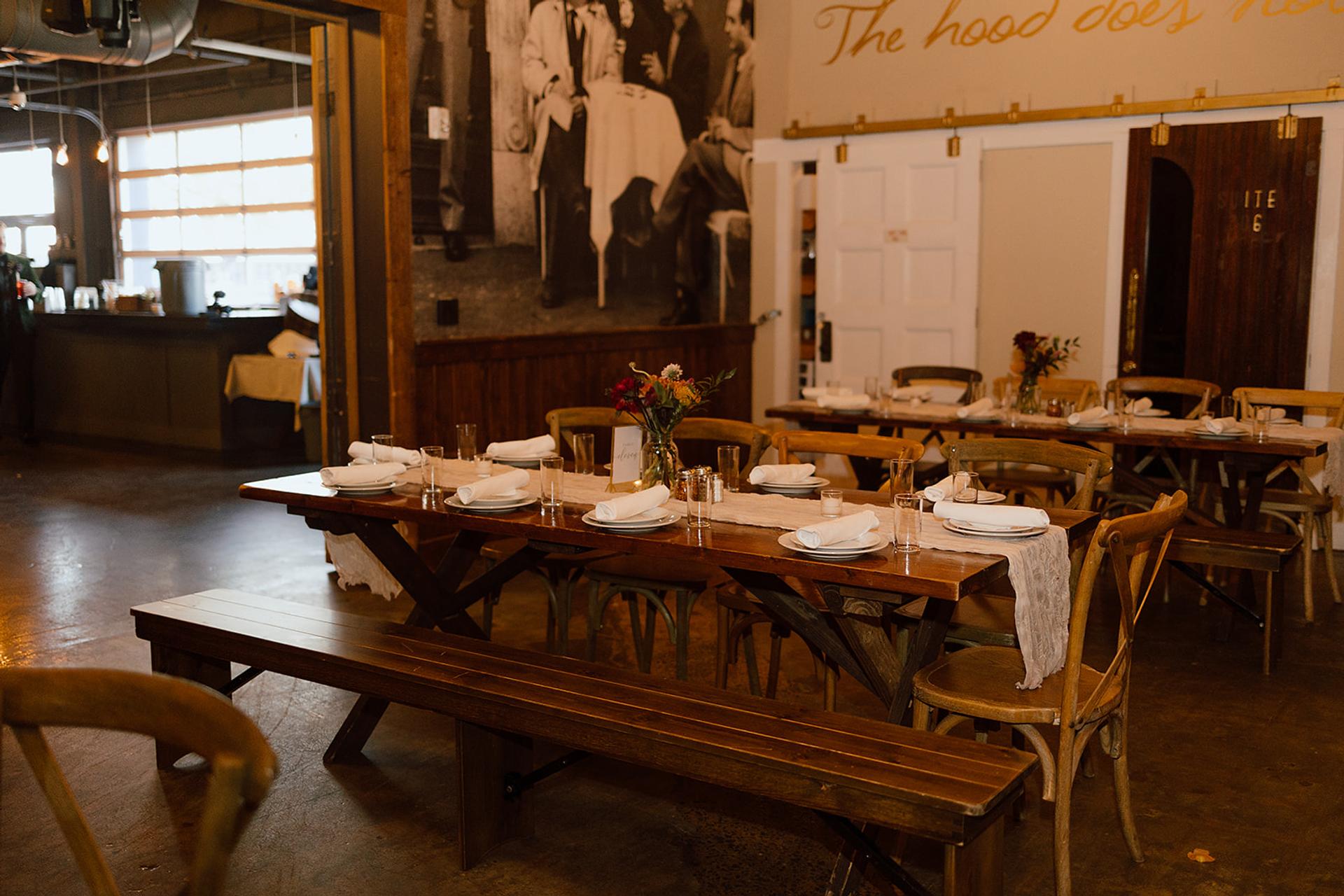 Photo of Monk Room set up for event