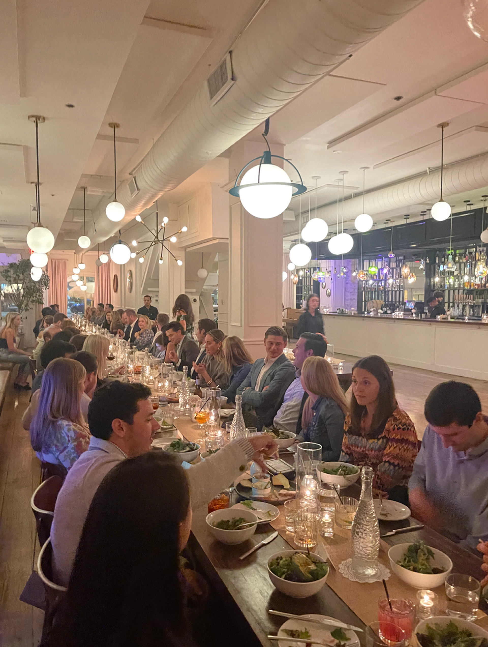 Photo of full dining room event table