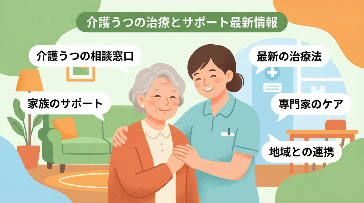 介護うつ チェック後の治療やサポートを受ける様子の画像