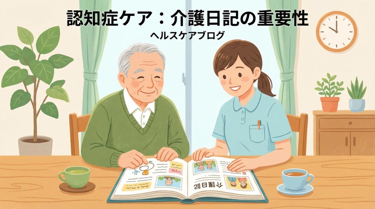 介護者が日記を書いている場面の写真