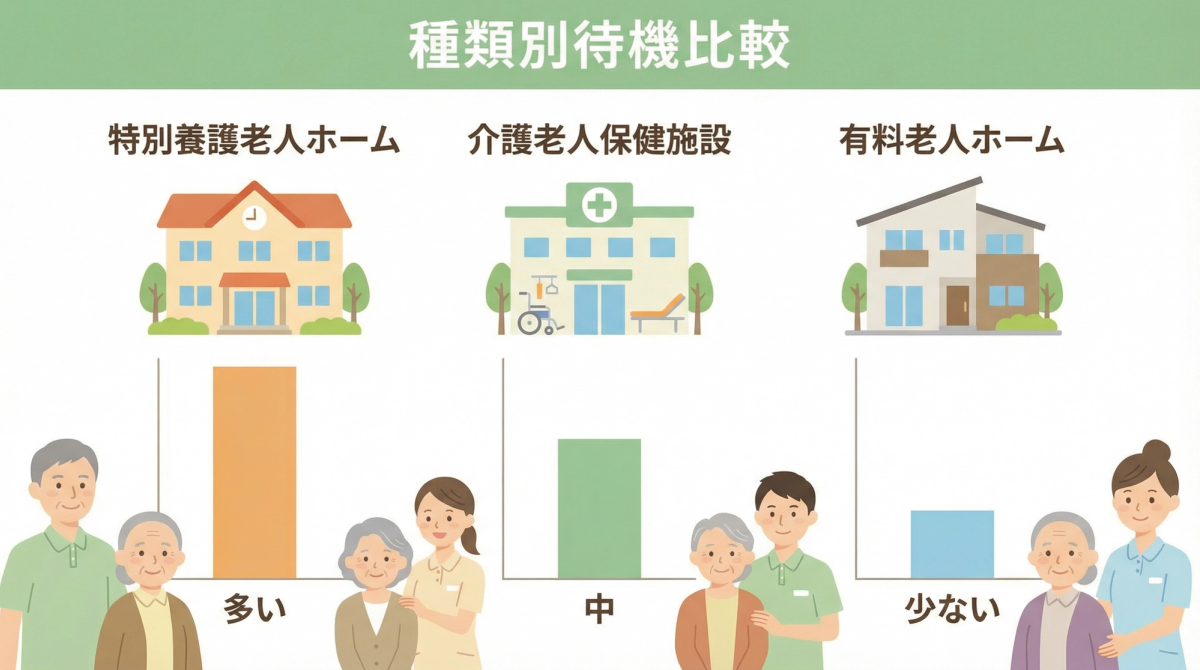 介護施設種類別待機期間