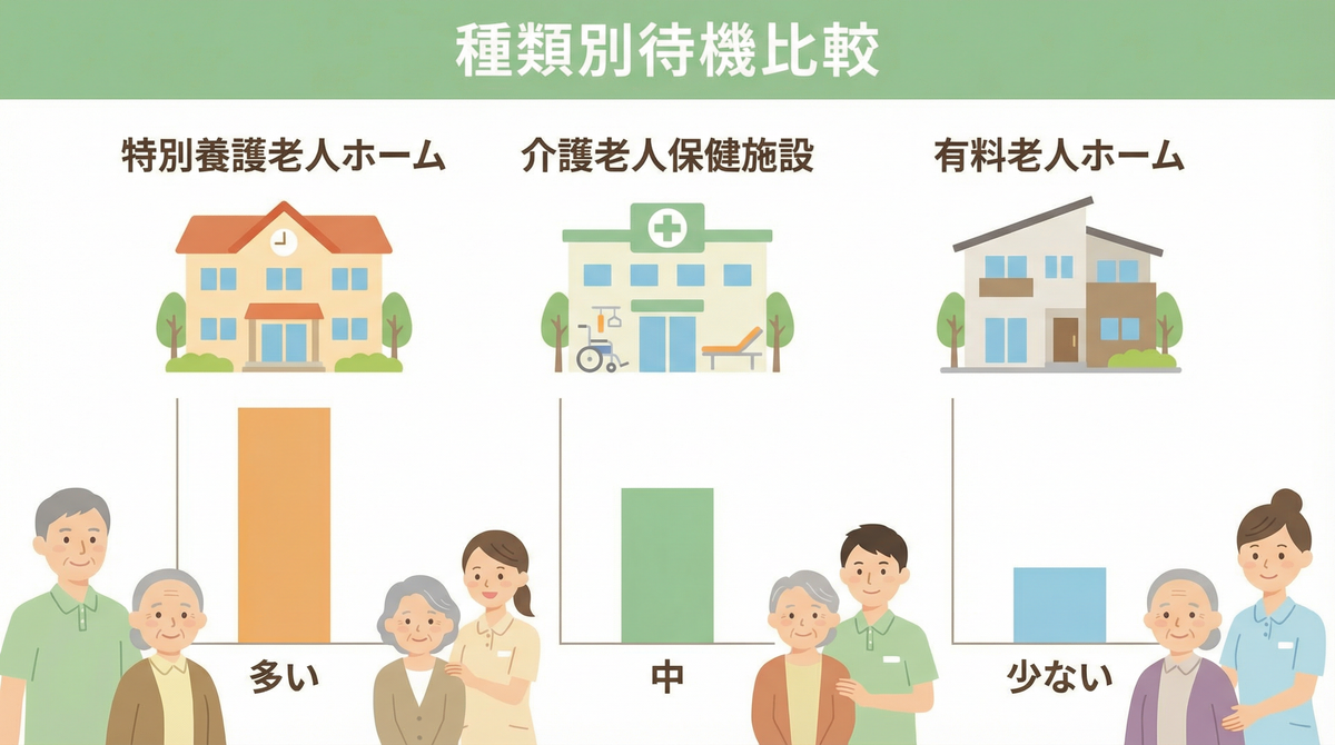 介護施設種類別待機期間