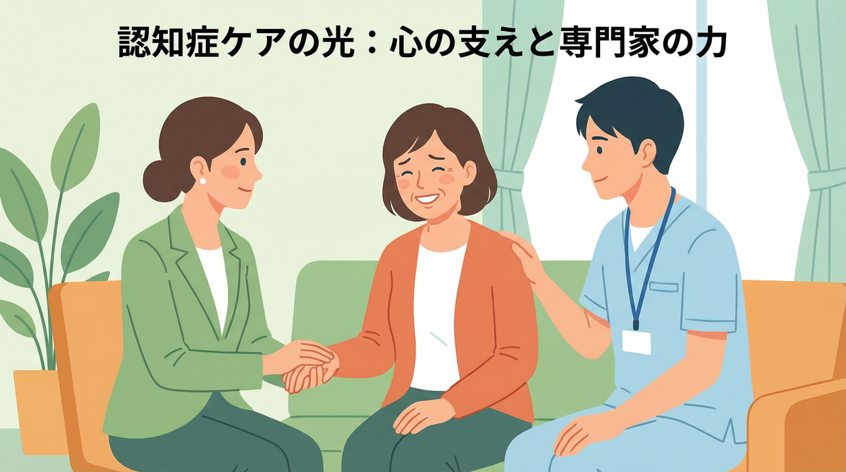 認知症 暴言 対応における家族や介護者のメンタルケアの重要性を示すイメージ