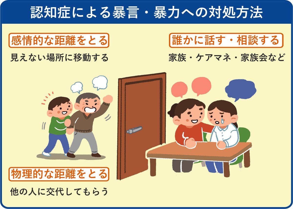 認知症 暴言 対応の基本的な方法を実践する介護者の様子