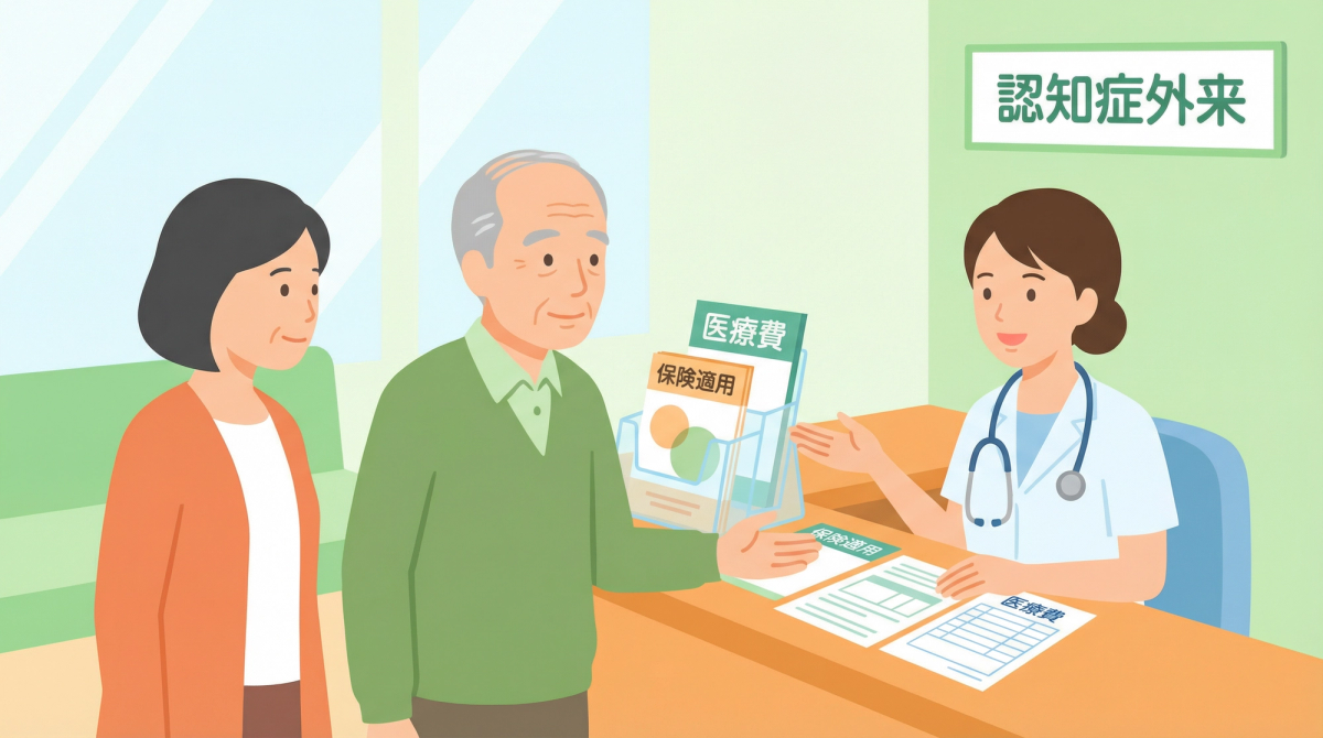 認知症 外来 受診 流れに伴う医療費と保険証の確認風景