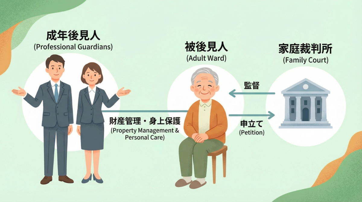成年後見制度 デメリットを理解するための説明図
