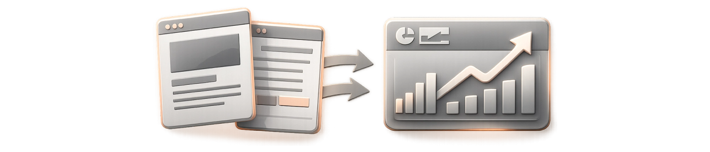 Illustration d’un test A/B et d’un suivi des résultats de conversion
