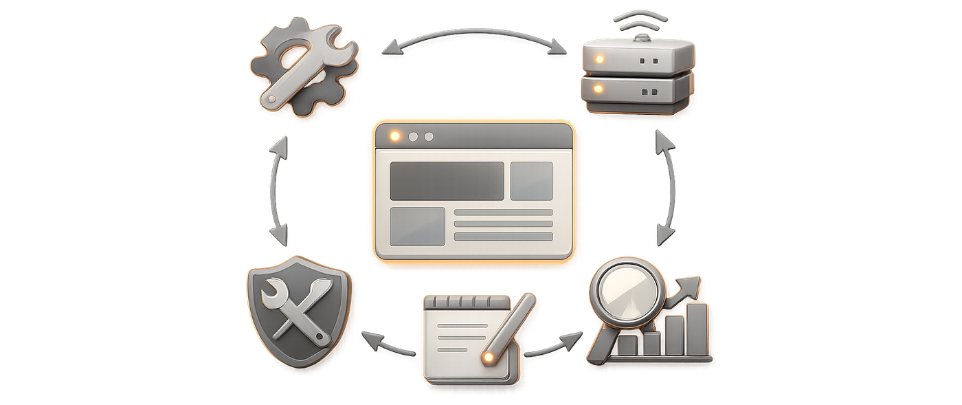 Schéma simple des coûts d’un site internet sur deux ans