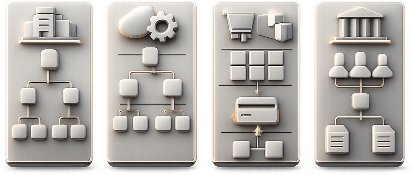 Visual comparison of site structures by site type