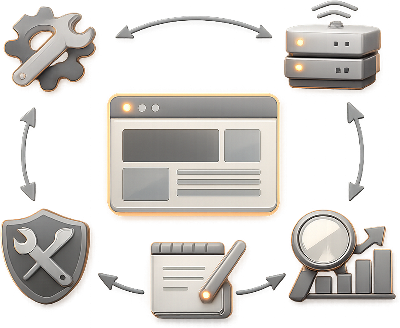 Simple breakdown of a website’s costs over two years