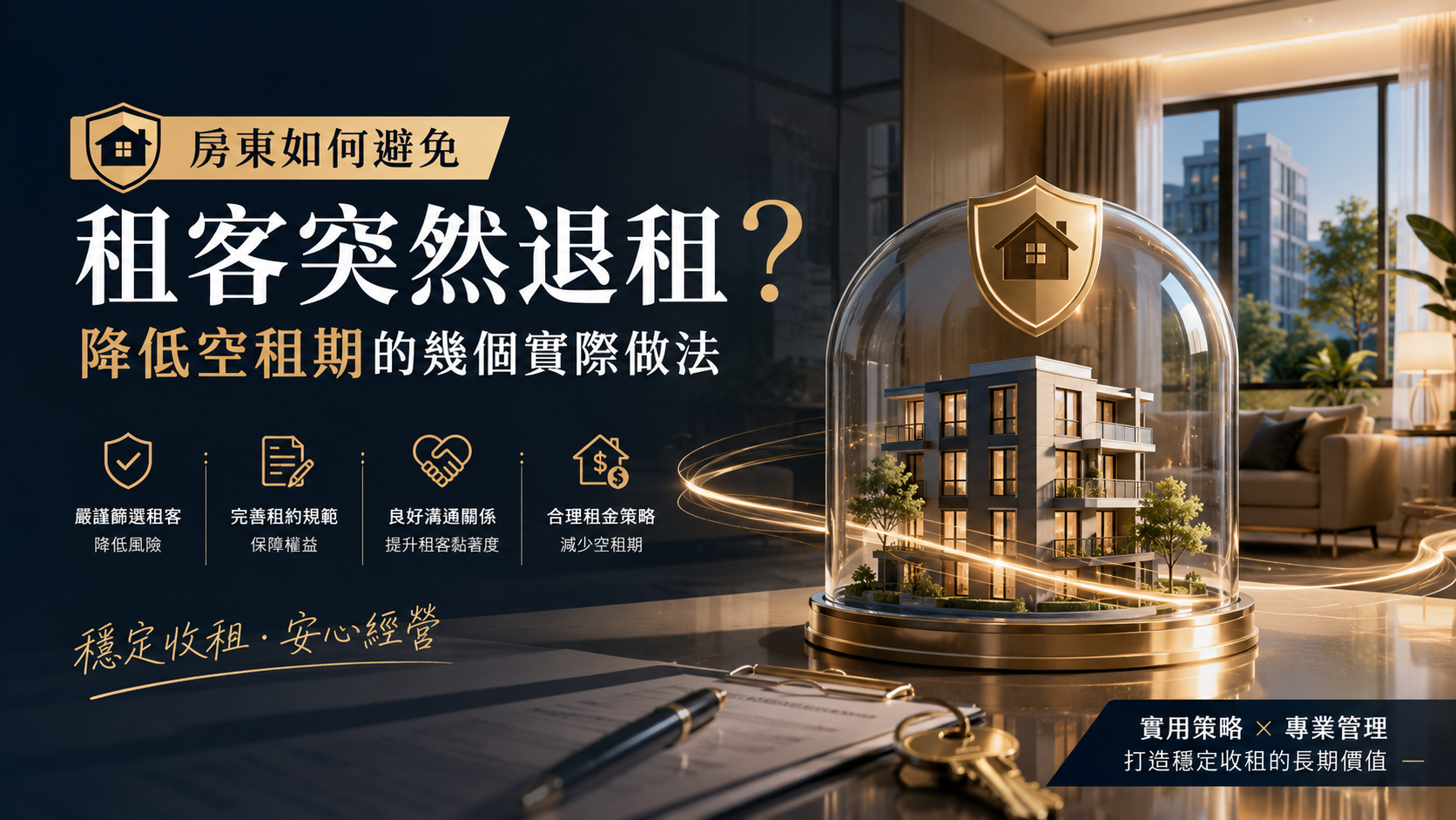 房東如何避免租客突然退租？降低空租期的幾個實際做法