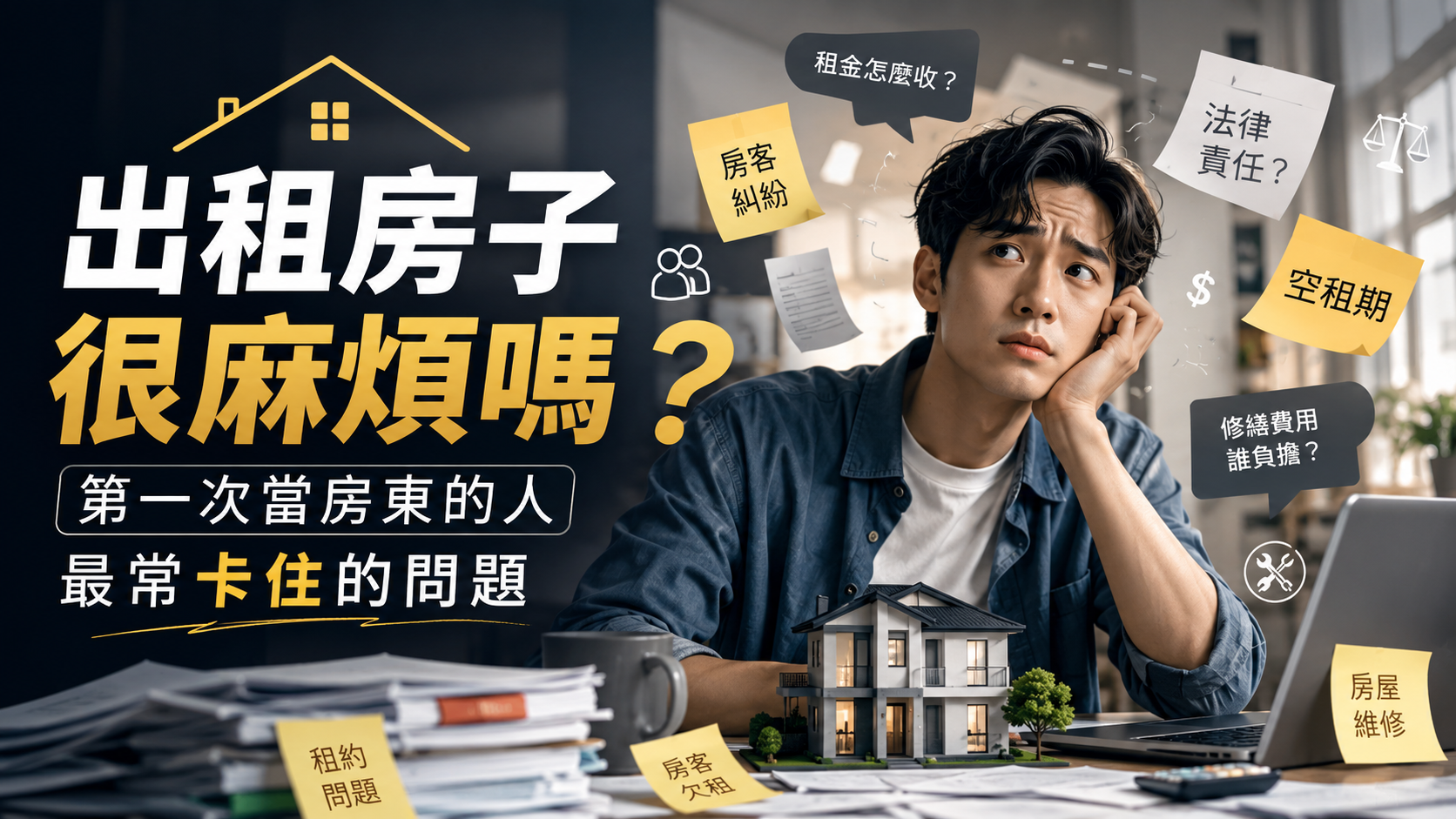 出租房子很麻煩嗎？第一次當房東的人最常卡住的問題