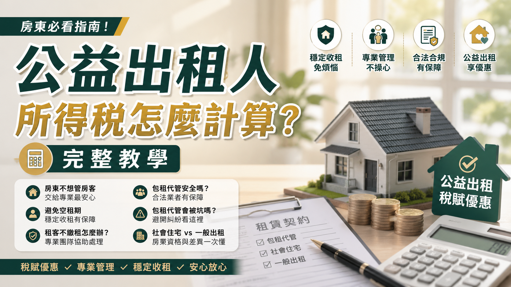 公益出租人所得稅怎麼計算？完整教學