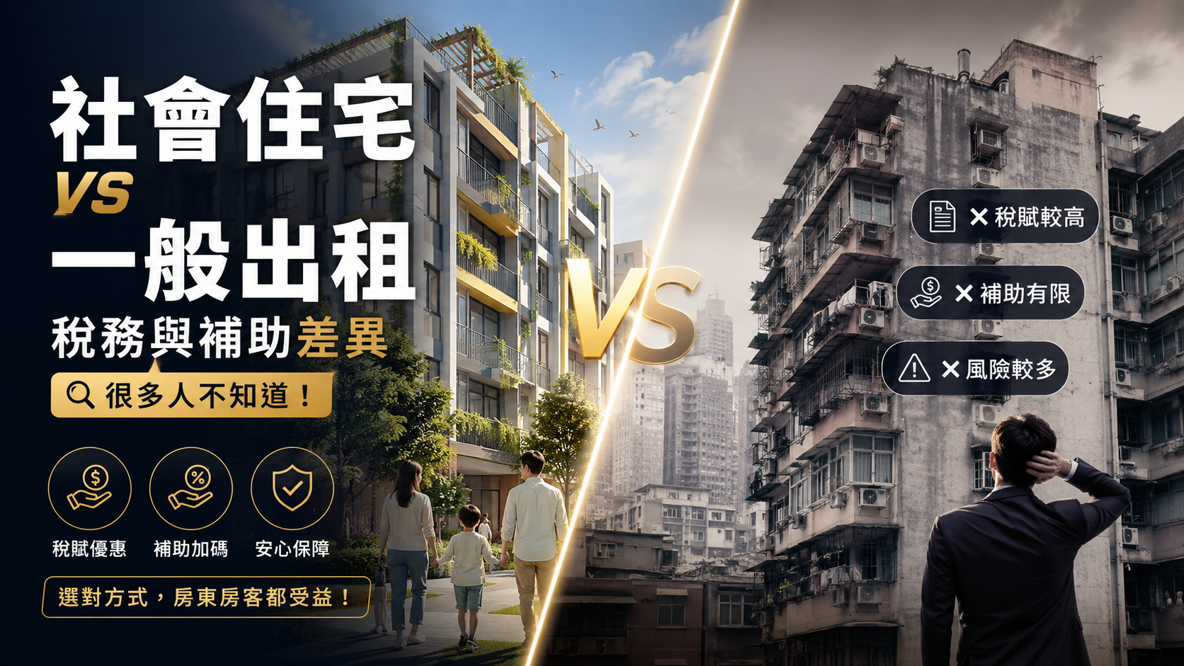社會住宅 vs 一般出租，稅務與補助差異很多人不知道