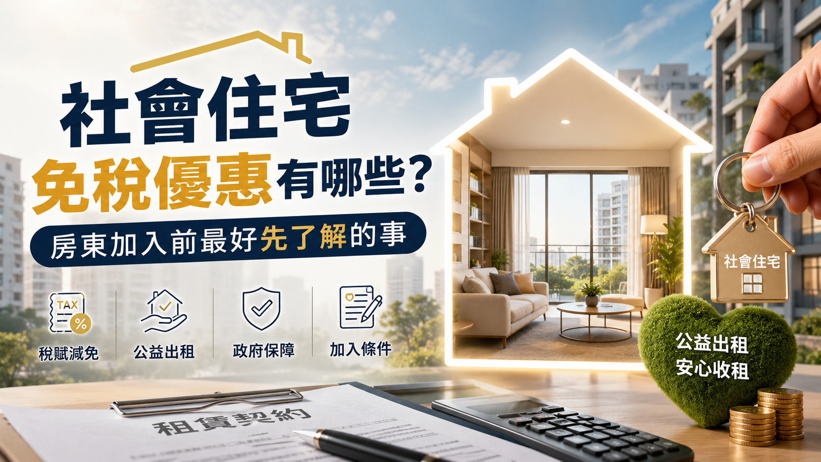 社會住宅免稅優惠有哪些？房東加入前最好先了解的事
