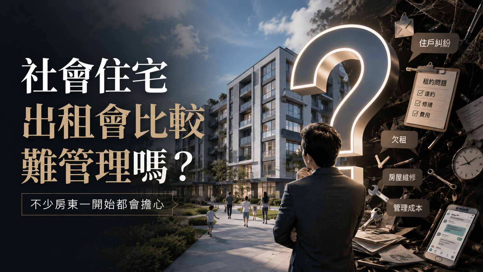 社會住宅出租會比較難管理嗎？不少房東一開始都會擔心