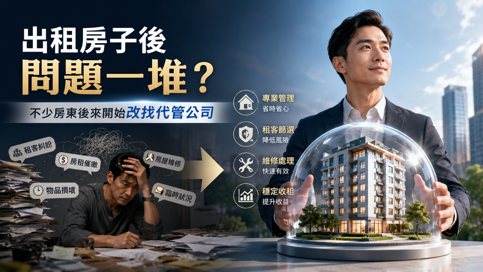 出租房子後問題一堆？不少房東後來開始改找代管公司