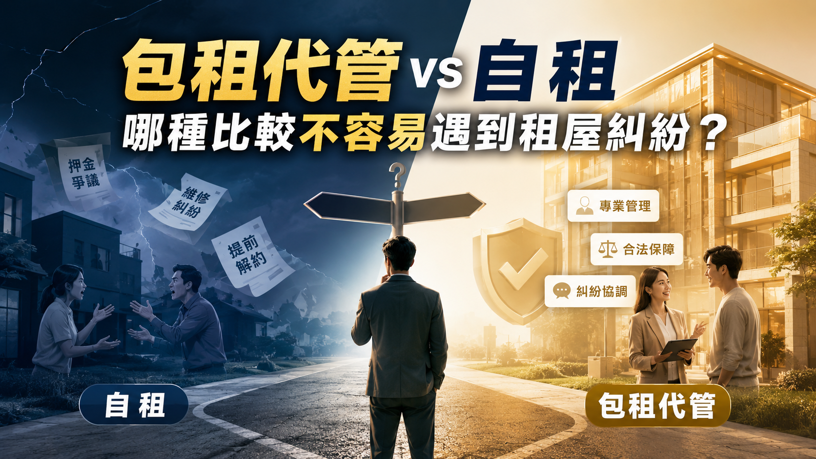 包租代管 vs 自租，哪種比較不容易遇到租屋糾紛？