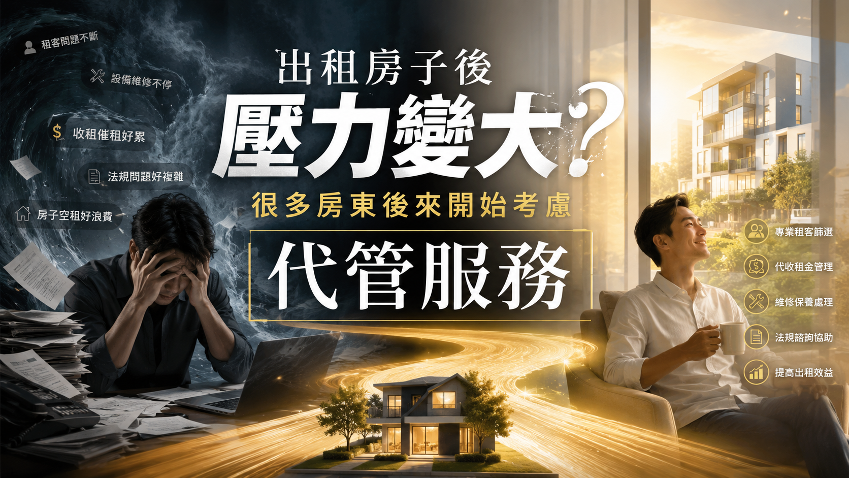 出租房子後壓力變大？很多房東後來開始考慮代管服務
