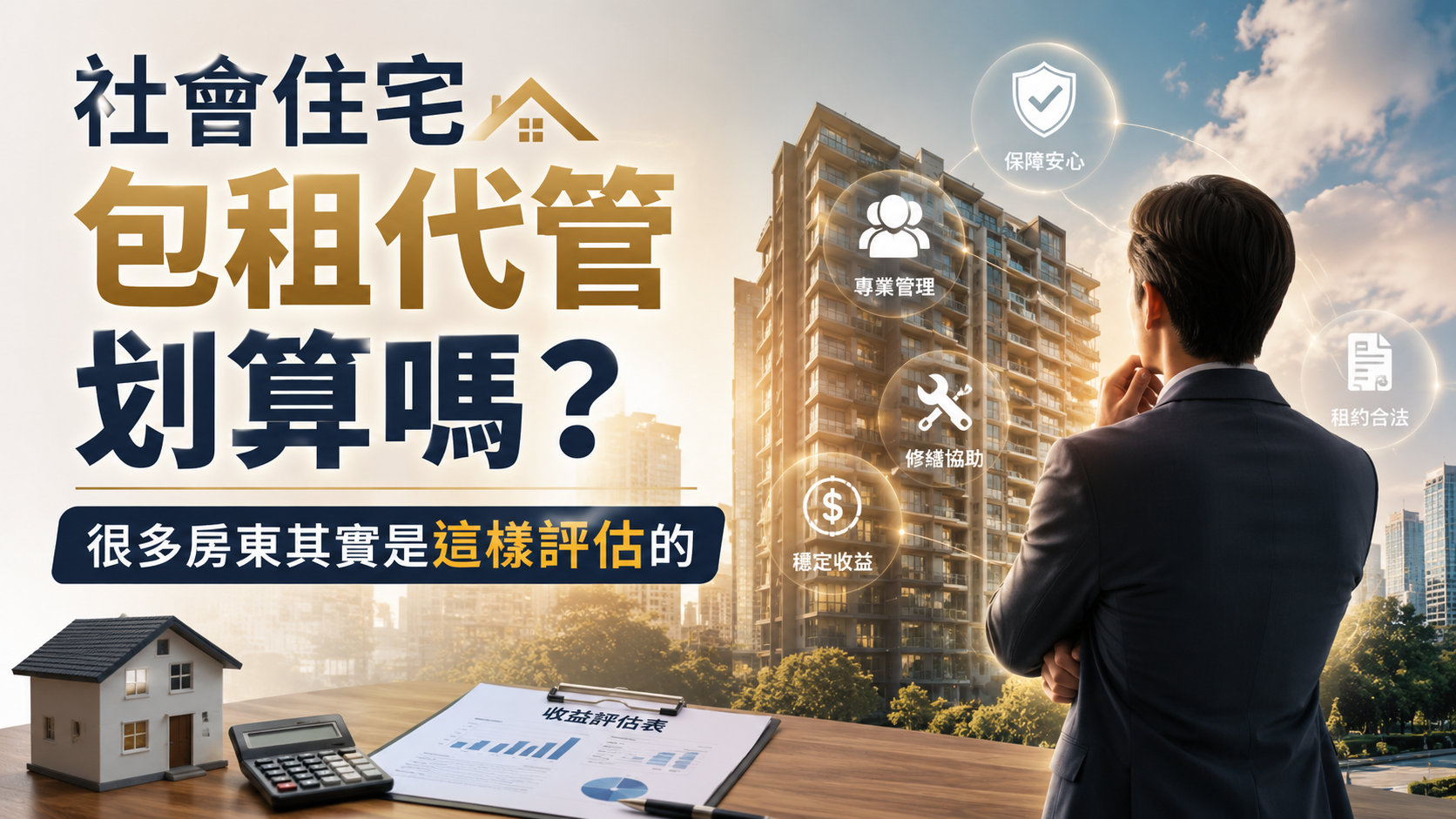 社會住宅包租代管划算嗎？很多房東其實是這樣評估的