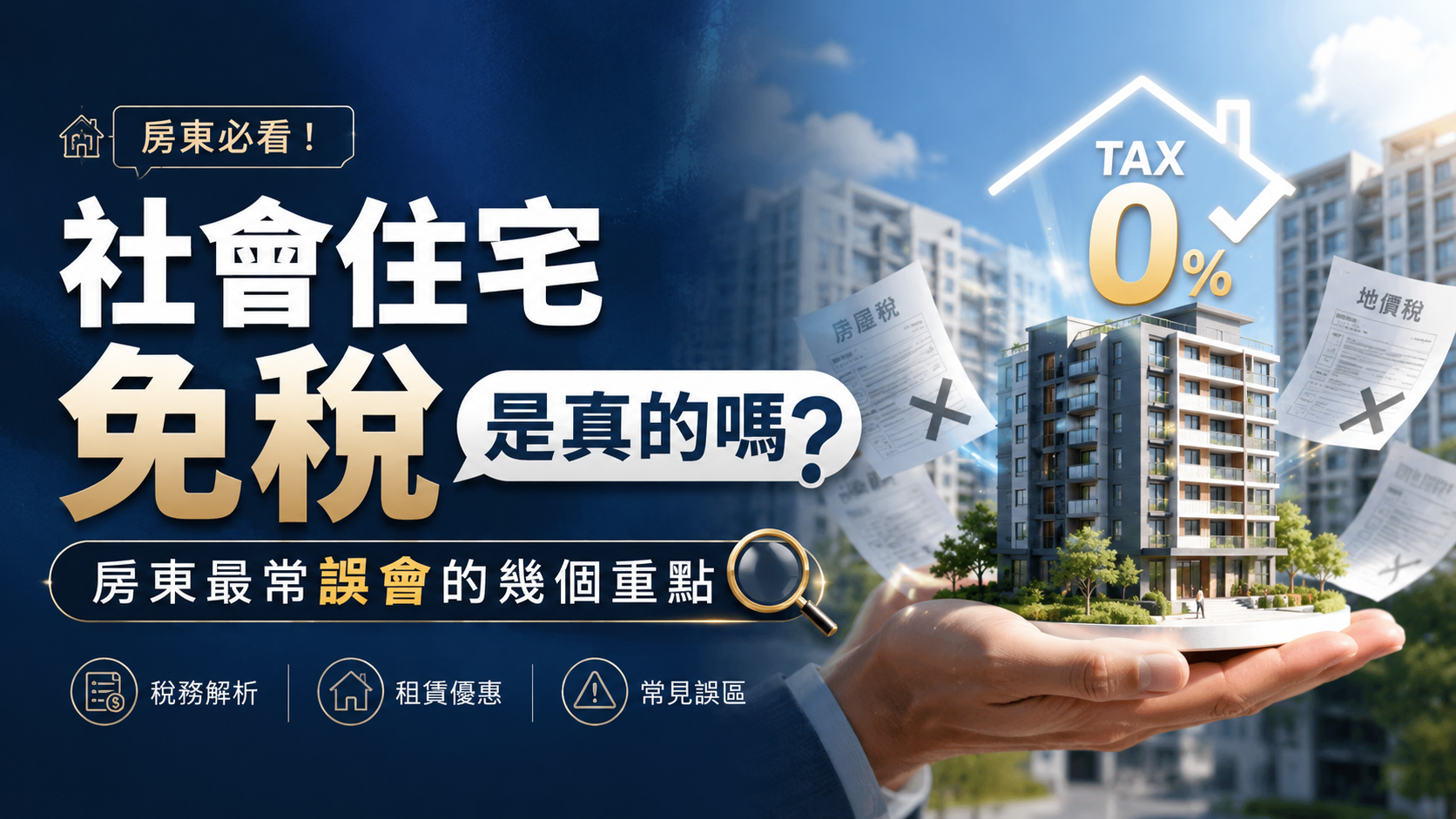 社會住宅免稅是真的嗎？房東最常誤會的幾個重點