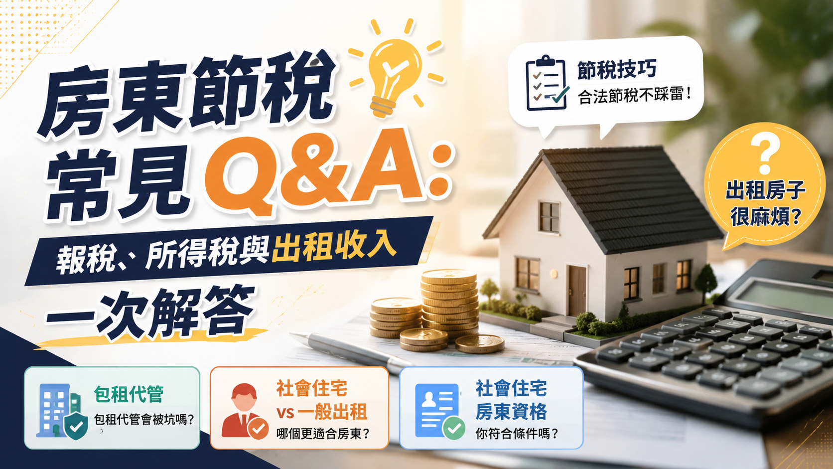 房東節稅常見Q&A：報稅、所得稅與出租收入一次解答