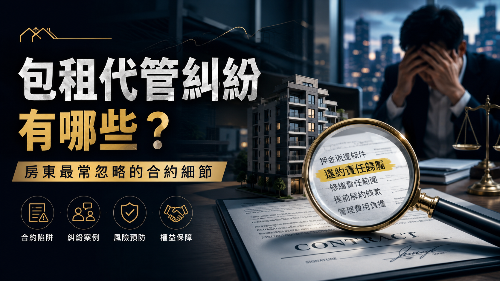 包租代管糾紛有哪些？房東最常忽略的合約細節